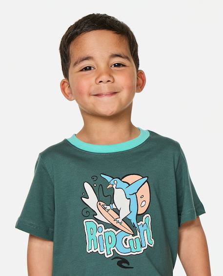 T-shirt enfant paddle out art Jaune délavé+Vert atténué 8 - vertbaudet enfant 