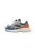 Baskets enfant en simili cuir et tissu yambe Bleu-kaki 3 - vertbaudet enfant 