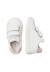 Baskets fille en cuir et tissu pailleté pinn à scratch Blanc-rose 4 - vertbaudet enfant 