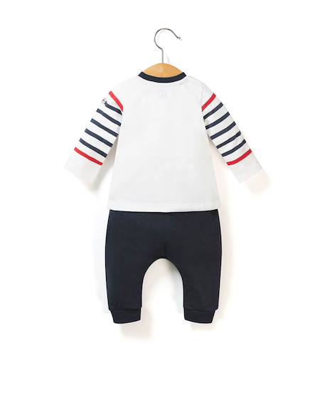 Ensemble pantalon + haut 100% coton bébé garçon Naturel 2 - vertbaudet enfant 