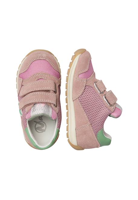 Baskets enfant en daim et tissu sammy 3 à scratch Beige-lilas+Marine-blanc-vert+Marron-vert-bleu ciel+Rose-sauge-blanc 19 - vertbaudet enfant 