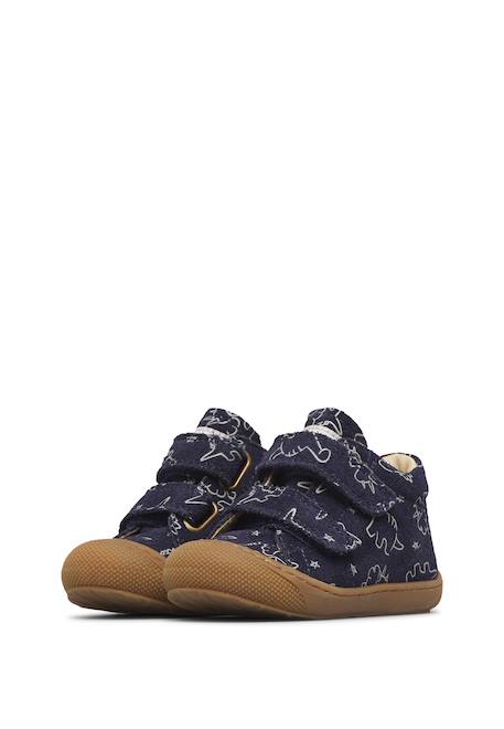 Chaussures premiers pas bébé garçon en daim cocoon à scratch Marine-marron+Marron-cognac 5 - vertbaudet enfant 