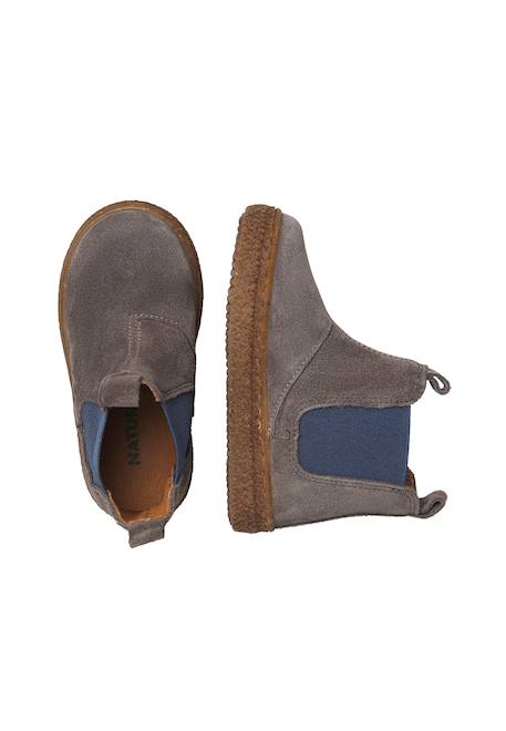 Bottines chelsea enfant en daim figus Anthracite-bleu+Bleu-vert+Marron-marine 4 - vertbaudet enfant 