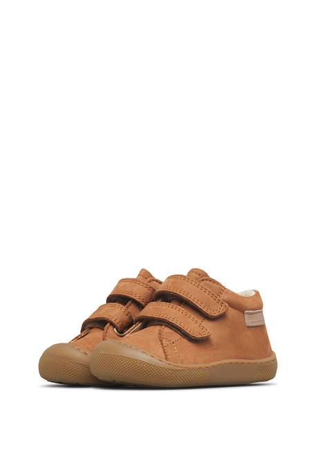 Chaussures barefoot garçon en cuir amur à scratch Kaki+Marine+Marron 15 - vertbaudet enfant 