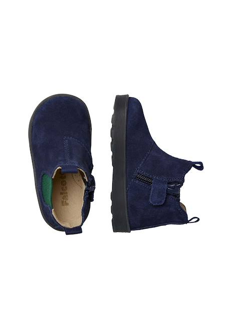 Bottines bébé en daim tarbell à zip Beige-platine+Bleu-vert+Gris foncé-bleu+Rose-blanc 9 - vertbaudet enfant 