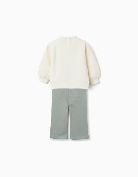 Ensemble de jogging en coton peigné avec imprimé maison Blanc 2 - vertbaudet enfant 