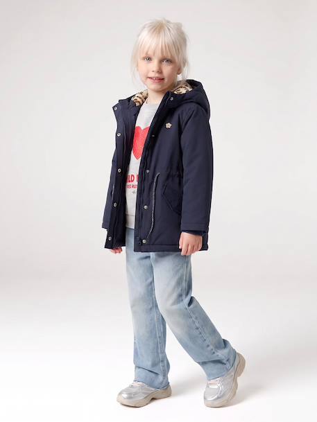 Parka 3 en 1 fille amovible blush+marine 24 - vertbaudet enfant 