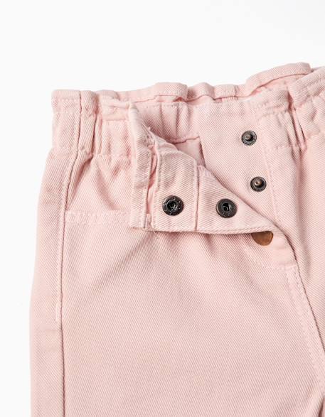 Pantalon baggy en sergé Rose 3 - vertbaudet enfant 