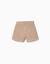 Short en velours côtelé avec taille paperbag à volants Beige clair+Marrón 2 - vertbaudet enfant 