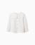 Chemise en coton à manches longues et col carré b&s Blanc 1 - vertbaudet enfant 