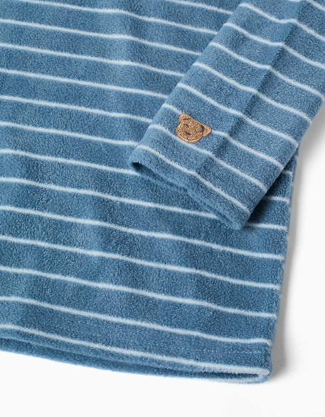 Pyjama en polaire à rayures Bleu 3 - vertbaudet enfant 
