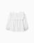 Blouse en coton à manches longues avec volants et broderie Blanc 2 - vertbaudet enfant 