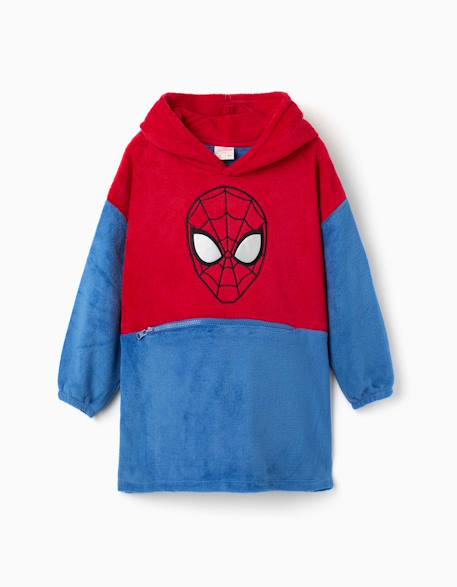 Sweat à capuche convertibible en polaire corail avec spider-man Rouge 1 - vertbaudet enfant 