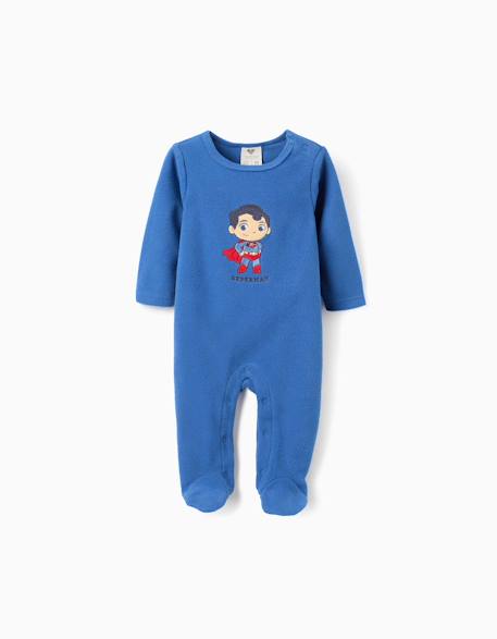 Dors-bien en polaire avec broderie superman Bleu 1 - vertbaudet enfant 