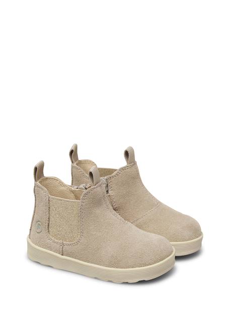 Bottines bébé en daim tarbell à zip Beige-platine+Bleu-vert+Gris foncé-bleu+Rose-blanc 2 - vertbaudet enfant 