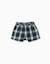 Jupe-short en coton à carreaux b&s Bleu foncé 2 - vertbaudet enfant 