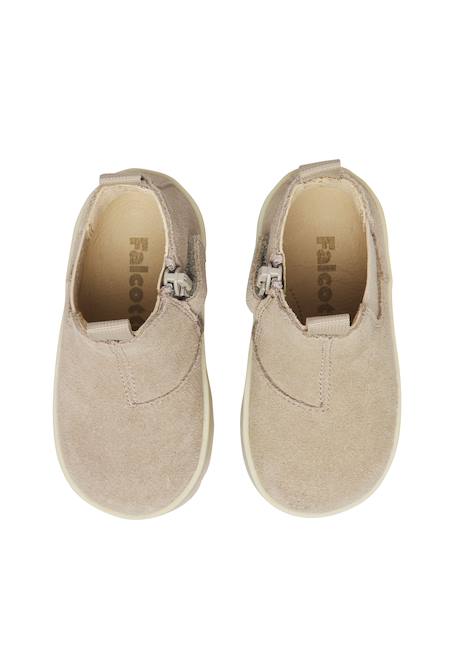 Bottines bébé en daim tarbell à zip Beige-platine+Bleu-vert+Gris foncé-bleu+Rose-blanc 4 - vertbaudet enfant 