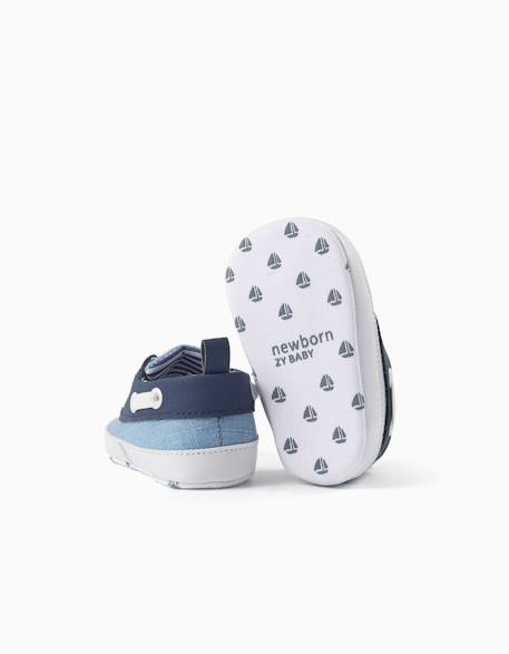 Chaussures bateau Beige+Bleu foncé 6 - vertbaudet enfant 