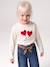 T-shirt manches longues fille écru+rose poudré 1 - vertbaudet enfant 