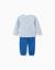 Pyjama en polaire avec broderie mickey Gris clair 2 - vertbaudet enfant 