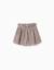 Jupe-short en velours côtelé avec motif floral Beige clair 1 - vertbaudet enfant 