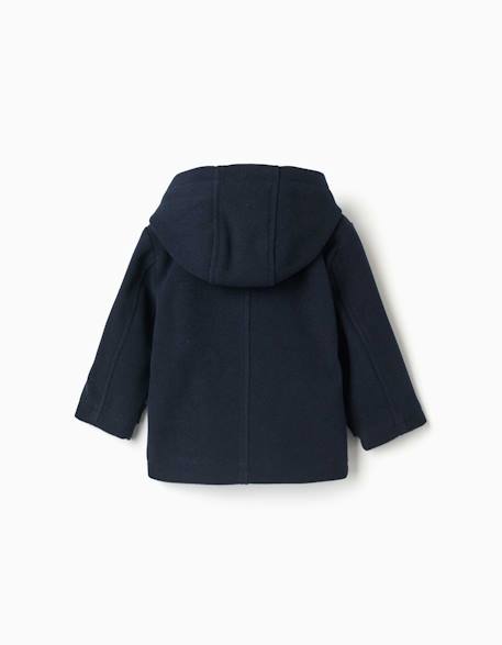 Manteau à effet laine avec poches b&s Bleu foncé 2 - vertbaudet enfant 