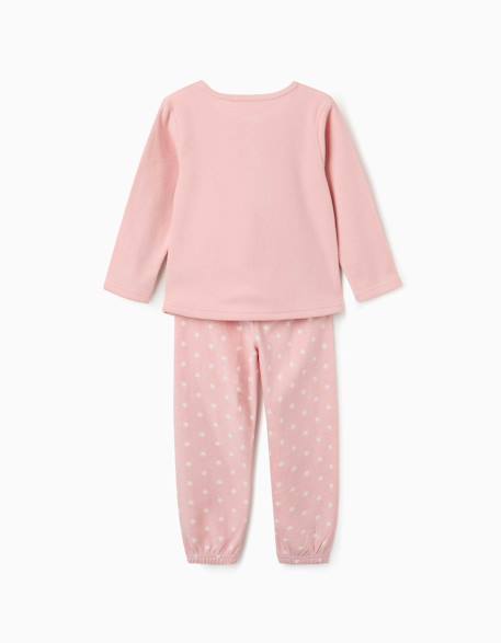 Pyjama en polaire avec étoiles brodées Rose clair 2 - vertbaudet enfant 