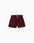 Short en velours côtelé avec taille paperbag à volants Beige clair+Marrón 4 - vertbaudet enfant 