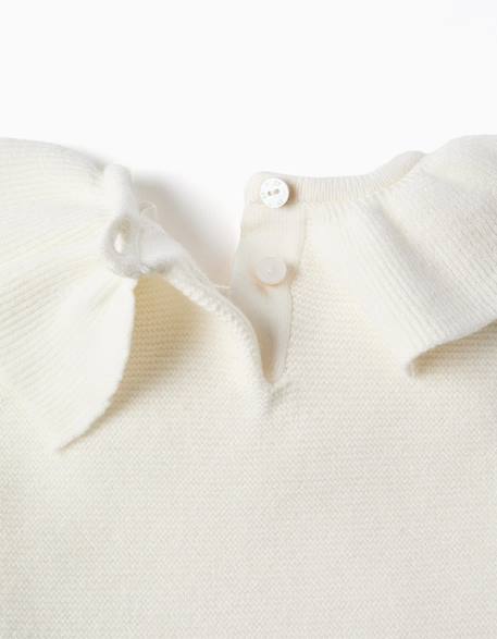 Ensemble pull en maille avec volants + pantalon Blanc 3 - vertbaudet enfant 
