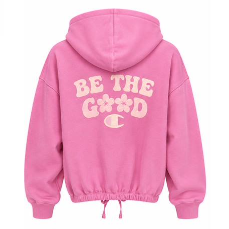 Sweat à capuche fille hoodie Rose 3 - vertbaudet enfant 