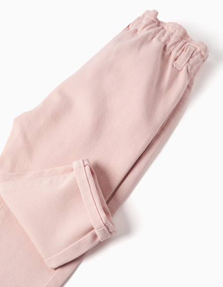 Pantalon baggy en sergé Rose 4 - vertbaudet enfant 