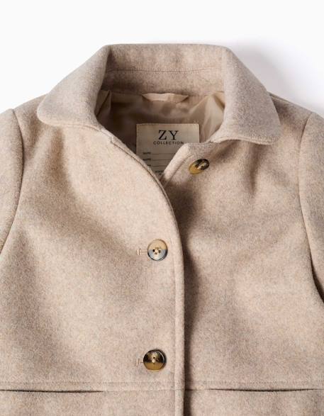 Manteau à effet laine avec doublure b&s Beige clair 3 - vertbaudet enfant 