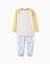 Pyjama en velours avec motif espace Jaune clair 2 - vertbaudet enfant 