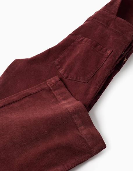 Salopette à jambe large en velours côtelé Marrón 4 - vertbaudet enfant 