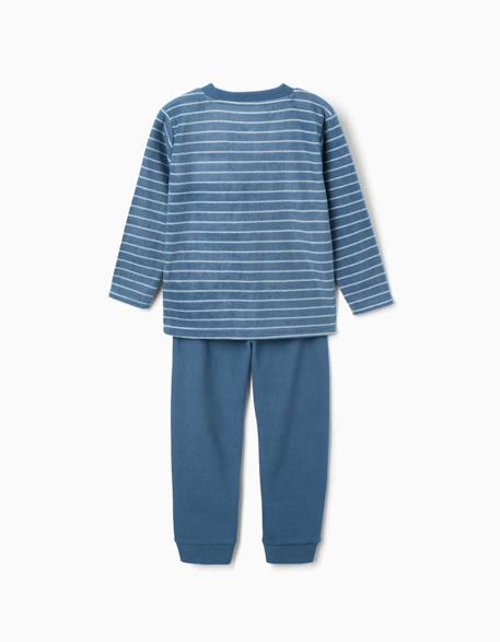 Pyjama en polaire à rayures Bleu 2 - vertbaudet enfant 