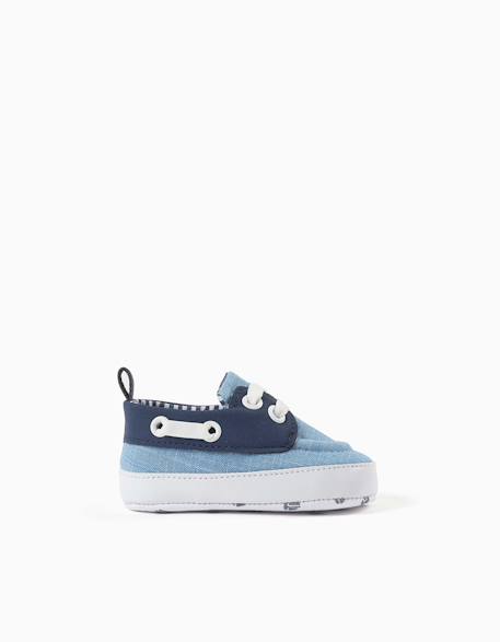 Chaussures bateau Beige+Bleu foncé 5 - vertbaudet enfant 