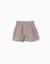 Jupe-short en velours côtelé avec motif floral Beige clair 2 - vertbaudet enfant 