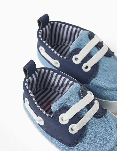 Chaussures bateau Beige+Bleu foncé 7 - vertbaudet enfant 