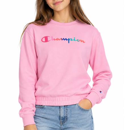 Sweat fille crew Rose 2 - vertbaudet enfant 