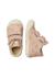 Chaussures premiers pas bébé fille en cuir cocoon à scratch Rose poudré-blanc 4 - vertbaudet enfant 
