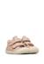 Chaussures premiers pas bébé fille en cuir cocoon à scratch Rose poudré-blanc 2 - vertbaudet enfant 