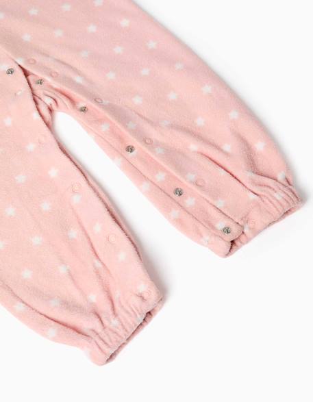 Dors-bien en polaire avec étoiles Rose clair 4 - vertbaudet enfant 
