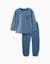 Pyjama en polaire à rayures Bleu 1 - vertbaudet enfant 