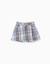 Jupe-short en sergé de coton à carreaux Bleu 1 - vertbaudet enfant 