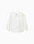 T-shirt à manches longues avec col en broderie anglaise Blanc+Rose 2 - vertbaudet enfant 