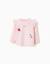 T-shirt en coton à manches longues avec imprimé fleurs Rose 1 - vertbaudet enfant 