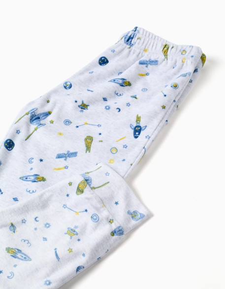 Pyjama en velours avec motif espace Jaune clair 4 - vertbaudet enfant 