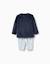 Pyjama en velours avec imprimé espace qui brille dans le noir Bleu foncé 2 - vertbaudet enfant 