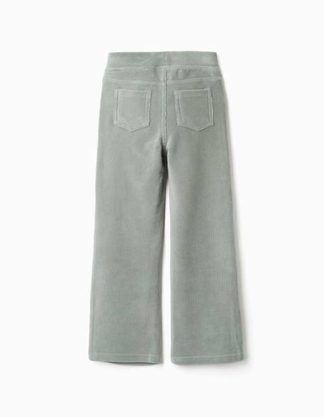Legging évasé en velours côtelé avec taille élastique Bleu foncé+Vert 5 - vertbaudet enfant 