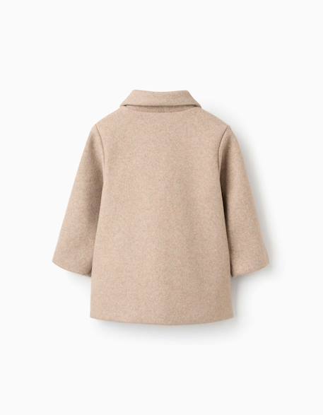 Manteau à effet laine avec doublure b&s Beige clair 2 - vertbaudet enfant 